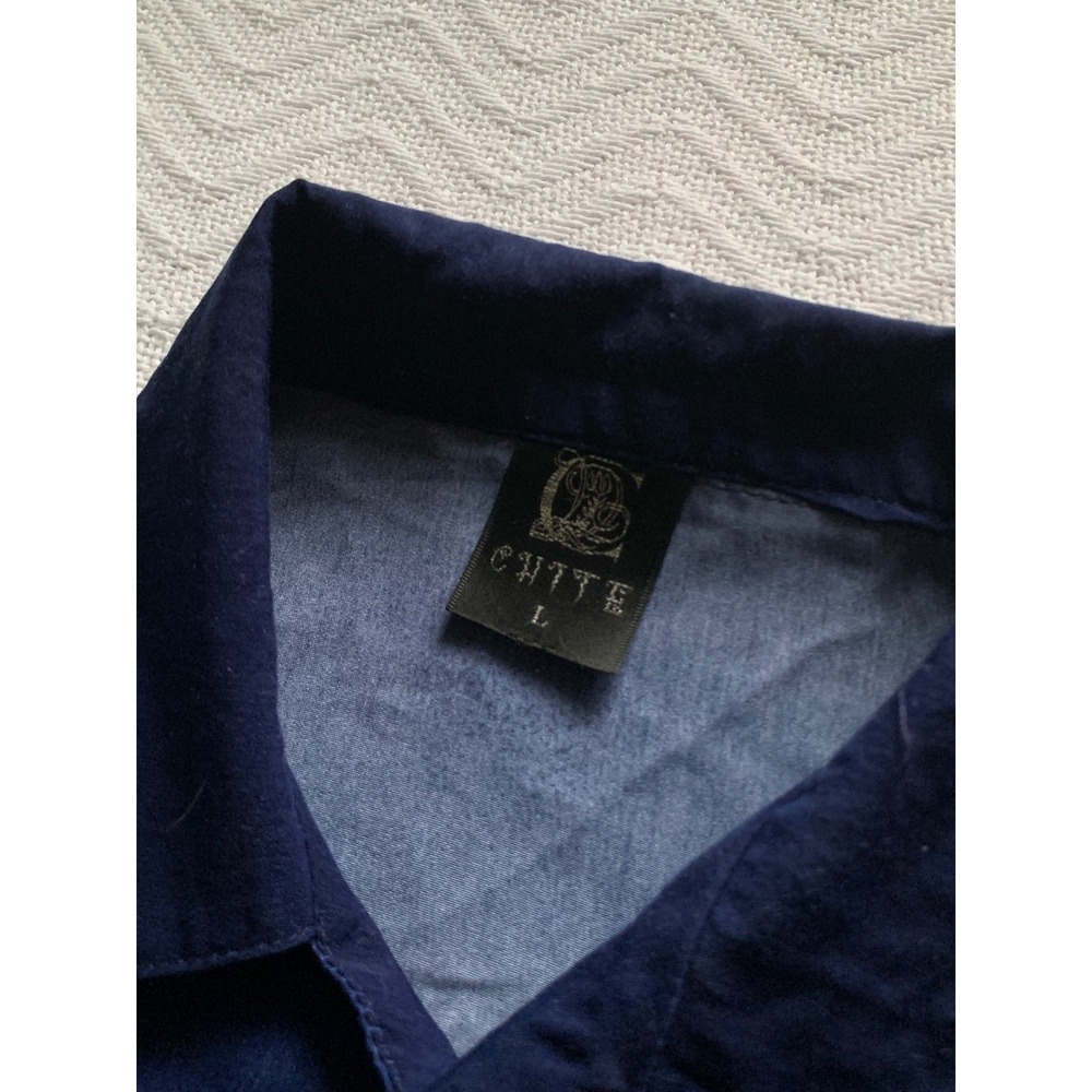 VTG Y2K Chite Graphic Eagle Button Up T Sz L streetwear grunge classic JNCO like - Picture 4 of 4